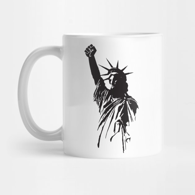 Statue Of Liberty With Raised Fist Political Protest by Nonstop Shirts